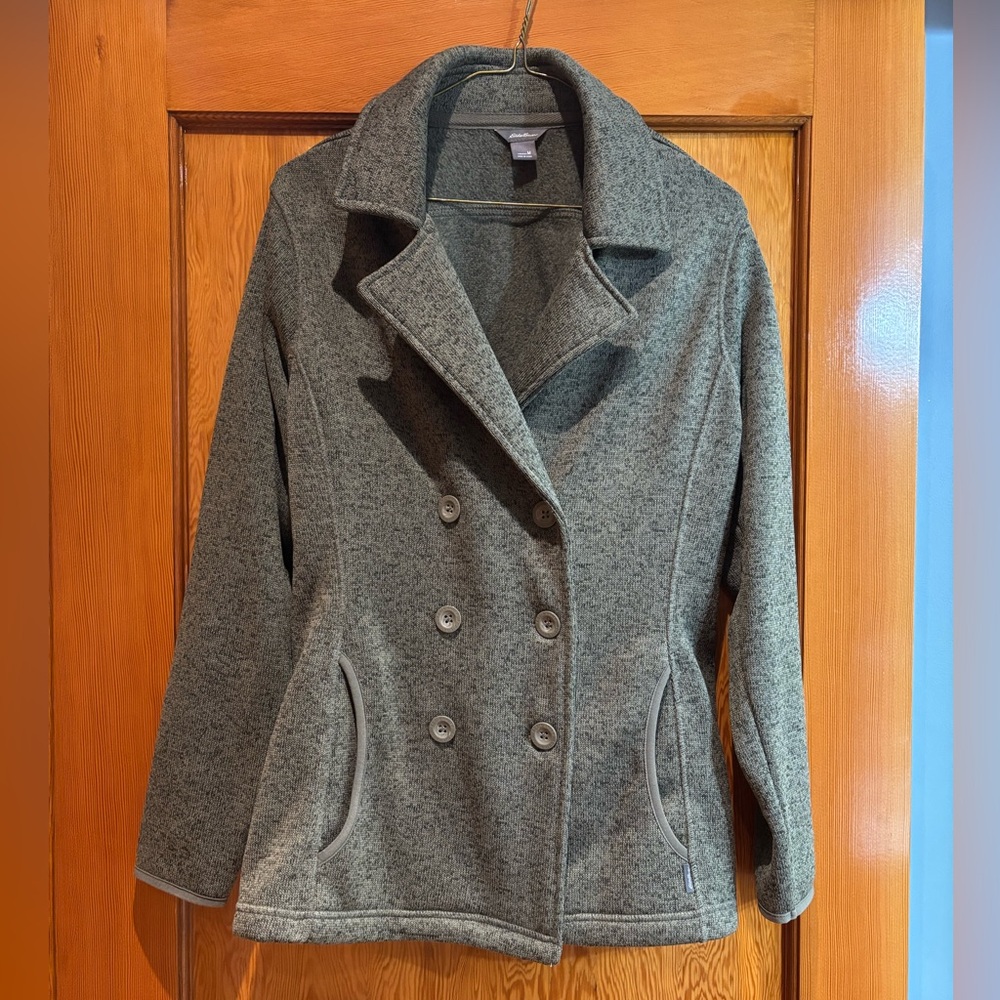 Eddie Bauer Women's Fleece Jacket Blazer Medium (Heather Green)